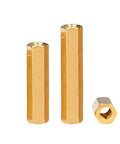 Brass M7 Female To Female Standoff Spacer Kit For PCB And Motherboard Projects Hexagon Hand Knob Nuts DIY Model Parts Durable M7x90x10mm Spacers For Computer Modding And Hobbyist Builds, brass hex spacers
