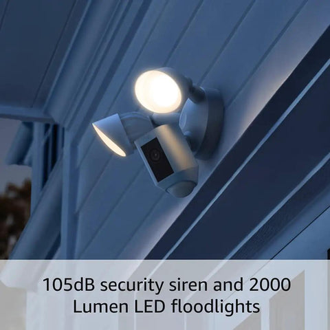 Dual Outdoor Security Camera Pack With Hella Bright Floodlight And Spotlight Cams Battery Operated For Smooth Motion Tracking And Dead Simple App Control Crisp White Build For Backyard Setup