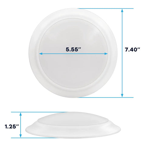 Six Inch LED Disk Light Dimmable Flush Mount Ceiling Fixture With Five CCT Options 2700K To 5000K 12.5W 1000LM Surface Mount