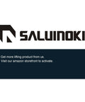 SALUINOKI logo banner with dark navy promo strip and orange edge.