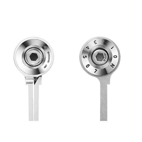 Close-up of adjustable tension mechanism on 3 Pack 4.5 Inch Heavy Duty Adjustable Self Closing Door Hinges Black Fire Rated