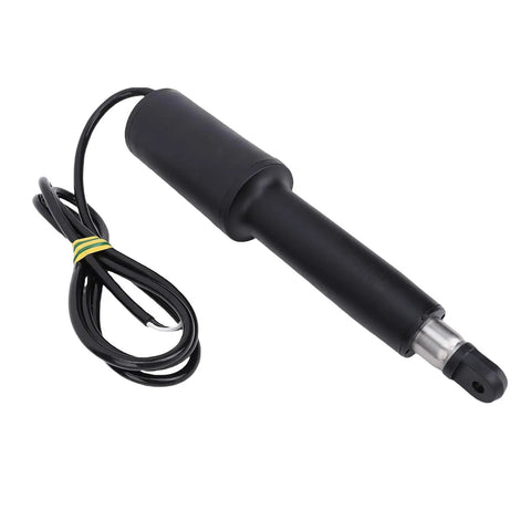 Dead Nuts Compatible Four And One Quarter Inch Electric Stroke Actuator With Heavy Duty Motor, black body and wiring.