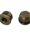 Solid Bronze Lamp Finials Caps 1/4-27 Threaded Hat Style Tops For Shade Holder Harp 2 Pack displayed at angle