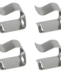 Top Shelf Heavy Duty Universal Fire Extinguisher Hose Clips U Bracket 100 Pack For 5 30 Lb Extinguishers Indoor Outdoor Silver Steel Quick Install Kit - silver steel clips view from above.