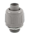 Heavy Duty Liquid Tight Connector 1/2 Inch Straight 180 Degree No Sweat Install Steel Plastic Conduit Fitting Solid Grip 150 Pack, close-up view