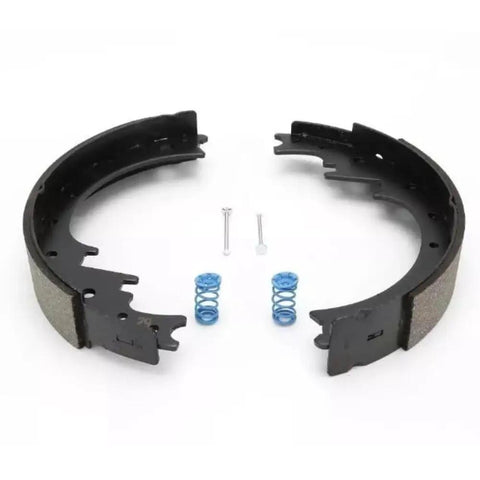 Top Shelf Brake Shoe And Lining Kit For Genie Boom Lift TZ Repair Job, includes shoes, springs, and hardware for secure installation.