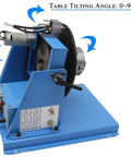 Pro Grade Rotary Welding Positioner With 65Mm Chuck, Smooth 0-90 Rotation Table For Pipe Fabrication, controls view as seen from the right.
