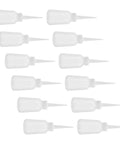 12 Pack Fine Tip Glue Applicator Bottles With Needle Tips For Precise Dispensing In Repairs And Craft Projects, Portable Plastic Squeeze Bottles For Adhesives, Oils, And Paints. White plastic squeeze bottles with needle tips
