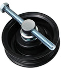 Up Your Drive Belt Game With This Smooth Plain Car Drive Belt Tensioner Pulley Kit 88440-26100 That Snaps Right In For Your T100 And Prado To Keep It Running Tight. Black metal drive belt tensioner pulley with bolt for Toyota T100 Prado replacement.