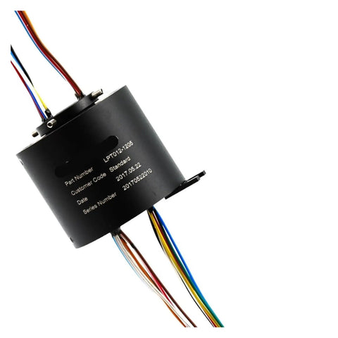 Heavy Duty 60 Mm Through Hole Slip Ring with wires, designed for packaging lines and bottle blowers with smooth rotation.