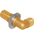 Two Pack Brass 90 Degree Barb Bulkhead Fittings For Three Quarter Inch OD Hose Barb Bulkhead Couplings Tank Connector
