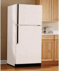 White refrigerator in kitchen, showcasing potential use for White Appliance Touch-Up Paint Brush-On Acrylic Lacquer for Stoves, Refrigerators.