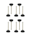 Heavy Duty Adjustable Leveler Feet 10 Piece Set Thick Carbon Steel Furniture Support Screws with black pads and silver rods.