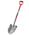 Round Garden Shovel With Fiberglass Handle For Gardening And Landscaping Heavy Duty Digging Spade With 1050MN Steel Blade And Sawtooth Edge