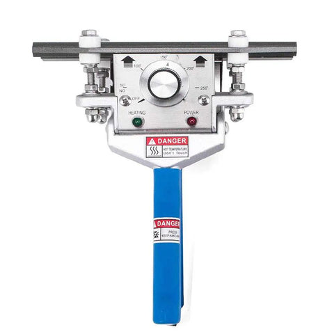 Top view of 8 Inch Hand Held Crimp Heat Sealer For Bags Portable Stainless Steel Tool With Insulated Grips Easy Clamp Operation Quick Heat Bond