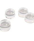 Clear Acrylic Door Stopper Set 4 Pieces, Round Self Adhesive Buffers, No Drill Install For Living Room And Bathroom, Scratch Proof Noiseless Floor Protection Keeps Floors Safe