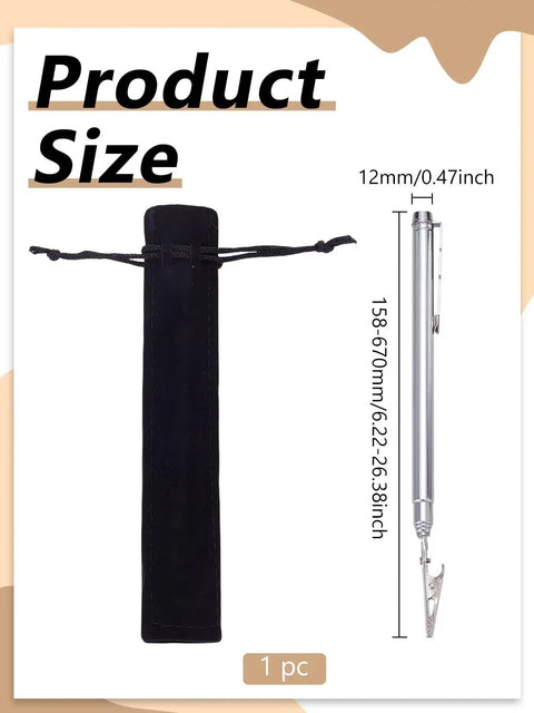 Image showing the Stainless Steel Bracelet Tool Kit with Alligator Clip, 12mm wide and adjustable from 6.22 to 26.38 inches.