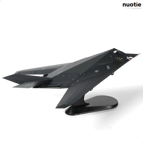 One Seventy Two Scale F117 Nighthawk Stealth Fighter Jet Model Kit With Diecast Metal Display Stand Collectible US Air Force Plane For Adults