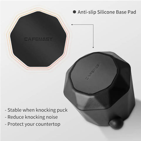 Diamond Shape Mini Espresso Knock Box For Home Use Quick Coffee Grounds Cleanup with anti-slip silicone base pad