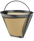 Permanent Reusable Cone Shape Metal Coffee Filter Fits Ninja CFP301 CFP201 Coffee Makers, Gold Tone Ultra Fine Mesh
