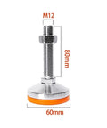 Beefy Heavy Duty Leveling Screw Legs Featuring M10 And M12 Threads Crafted From Thick Carbon Steel with M12 sizing.