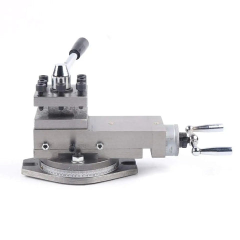 Pro Grade Lathe Tool Rest Assembly With Quick Change Tool Holder For Mini Metal Lathes, 70mm frame, precision design.