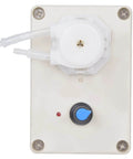 Top view of Peristaltic Liquid Dosing Pump For Lab And Aquarium Use 110 To 240 Volts, 50 And 60 Hz, 4 Watts, adjustable flow control