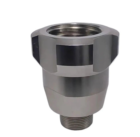 Heavy Duty Pneumatic Paint Sprayer Airless Spray Pump connector, stainless steel material, designed for durable fluid transfer.