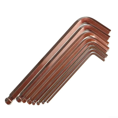 Cool FABULETTA Metric Hex Socket Spanner Set With Red Ball End Wrenches For Easy Angled Access In Tight Spots Including 3mm To Larger Sizes For Quick Fixes. 8pc chrome vanadium steel metric ball-end hex keys