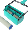 Pro Level Decorative Wall Paint Roller Brush With Ergonomic Rubber Grip For Slick Interior Finishes And Quick Diy Home Coats. Features holder with two microfiber rollers.