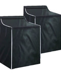 2 Pack Waterproof Washer And Dryer Covers for Front Load Machines with Zipper Design, Dustproof Black 29x28x43 Inch 420D Fabric