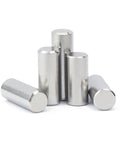 304 Stainless Steel Locating Dowel Pins A2-70 Grade Precision Fit For Industrial Gear Repair Smooth Ends And Chamfered Tips Easy Install M1 To M5 Sizes, five pins stacked.