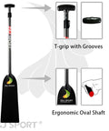 Lightweight Carbon Fiber Dragon Boat Paddle Adjustable From 43 To 52 Inches IDBF Approved Oar With T Handle Lever Clamp