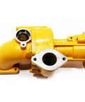 Yellow water pump assembly compatible with 6162-63-1016 excavator factory standard part replacement heavy-duty cast iron housing.