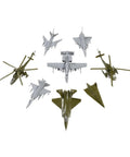 Must-Have 8 Piece 1/144 Scale Aircraft Model Set For Static Display And Easy Assembly Without Glue, Aviation Collectibles And Home Ornaments, Style B showing diverse military aircraft models arranged in a circle