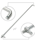 Universal Throttle Linkage Rod Kit For Classic Chevys 14.96 Inch Adjustable Accelerator Clip Made From Beefy Carbon Steel With White Zinc Plating Non Cable Linkage Works On 1967 1969 Camaro Nova Chevelle El Camino close-up rod and threaded end