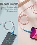 30 Pcs Spiral Cable Protectors Kit With 5 Sizes And Colors For DIY Cable Management Flexible Cord Savers Kit in use with devices