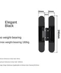 Concealed Door Hinges Set Of 4 Invisible Secret Hinges With Hidden Three Dimensional Cross Adjustable Mechanism for 180 Kg Doors
