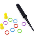 2 Pack 100 MHz Oscilloscope Clip Probes With Accessory Kit For Electronics Testing X1 X10 Attenuation color-coded rings