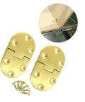 2 Piece Silent Close Spring Hinges In Solid Copper Deliver A Smooth 90 Degree Fold with screws for easy installation