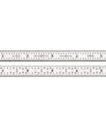 Full Flexible Steel Ruler With Satin Chrome Finish For Tight Spaces, Quick Reading Inch Graduations In 32nds, 64ths, 50ths, And 100ths