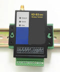 KD-93 Mini Wireless Terminal mounted on a C45 DIN Rail PCB Mounting Adapter Carrier Clip for 35mm Rails