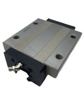 HSR30LA Linear Guide Rail Slider Block Kit with heavy-duty carriage, top view showing mounting holes and smooth surface.