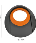 Pro Grade Silicone Golf Putting Green Practice Hole Cup Set For Indoor And Backyard Use Durable Flexible Cups Quick Setup Two Piece Kit In Gray And Orange showing size