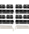 12 Piece Aluminum Spark Plug Wire Separator Kit For 8mm 9mm 10mm Wires Engine Cable Divider Set in black finish with tools