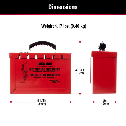 Portable Group Lock Box For Lockout Tagout Safety Makes Equipment Lockout A Breeze With The Handy Latch Tight Feature