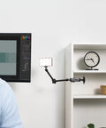 Beefy Aluminum C Clamps With 1/4-20 And 3/8-16 Sockets mounting a light to desktop, minimalist office setup