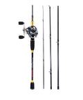 Panfish Rod Fishing Rod And Baitcasting Reel Combo with four section carbon casting rod and baitcast reel set for left hand one point eight m