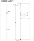 Diagram of Vintage Shower Riser With Wall Support In Oil Rubbed Bronze Finish, Brass 62 Inch Riser, 12 3 8 Inch Wall Mount.