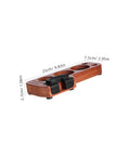 Sturdy Wooden Espresso Tamper Station Featuring Slick Portafilter Holder And Compact Coffee Organizer To Keep Your Kitchen Counter Looking Fresh, light brown wood, 25cm x 7.5cm.